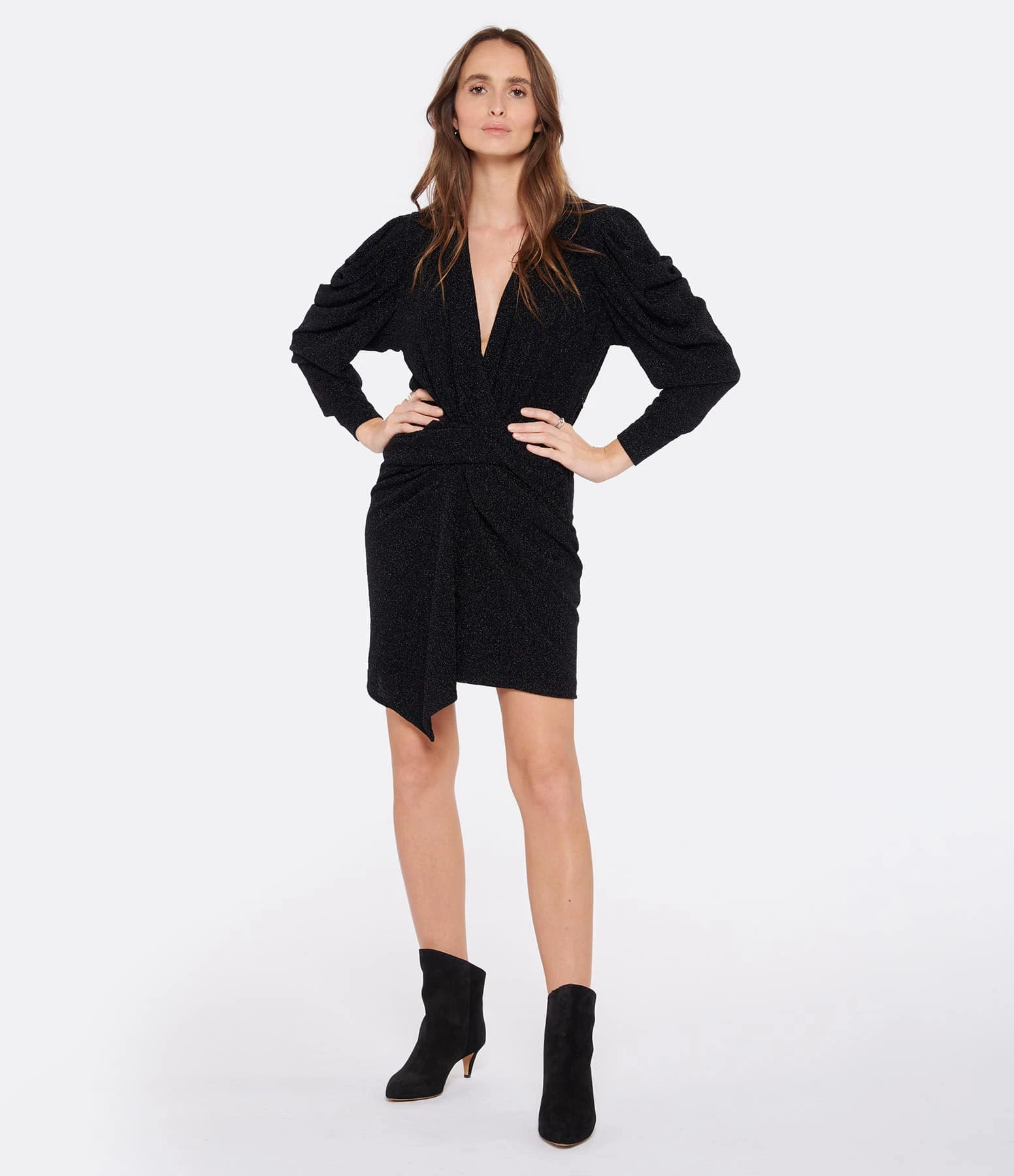 IRO Robe Luca Lurex Noir 4 IRO Robe Luca Lurex Noir – Image 2