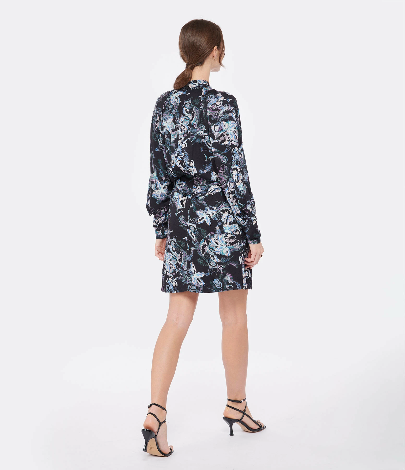 IRO Robe Camolla Imprimé Noir – Image 2