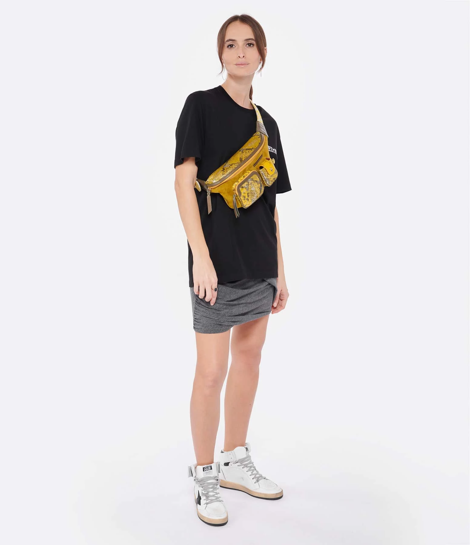 IRO Jupe Fosca Coton Gris Foncé 8 IRO Jupe Fosca Coton Gris Foncé – Image 6