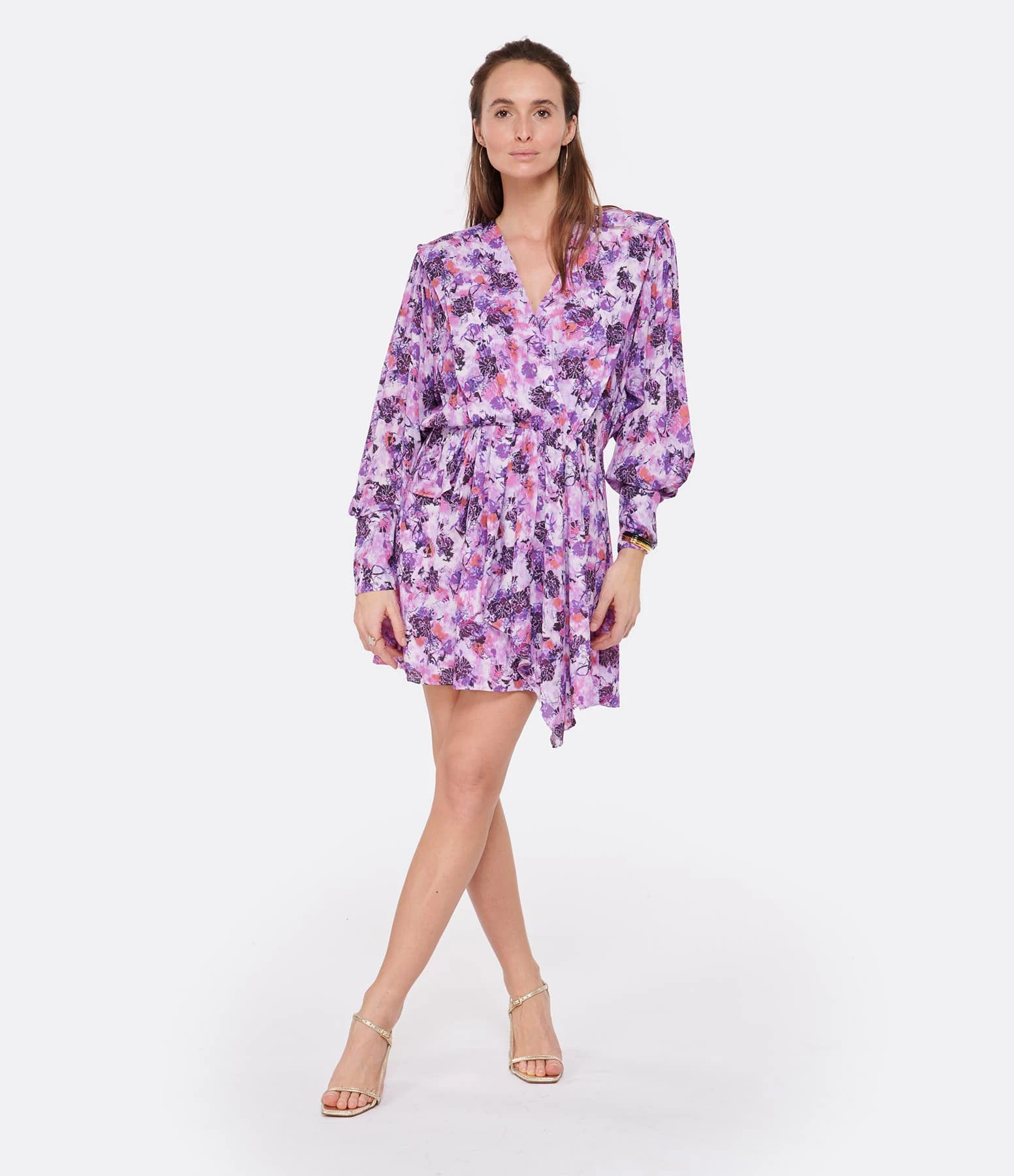 IRO Robe Madea Imprimé Violet – Image 2