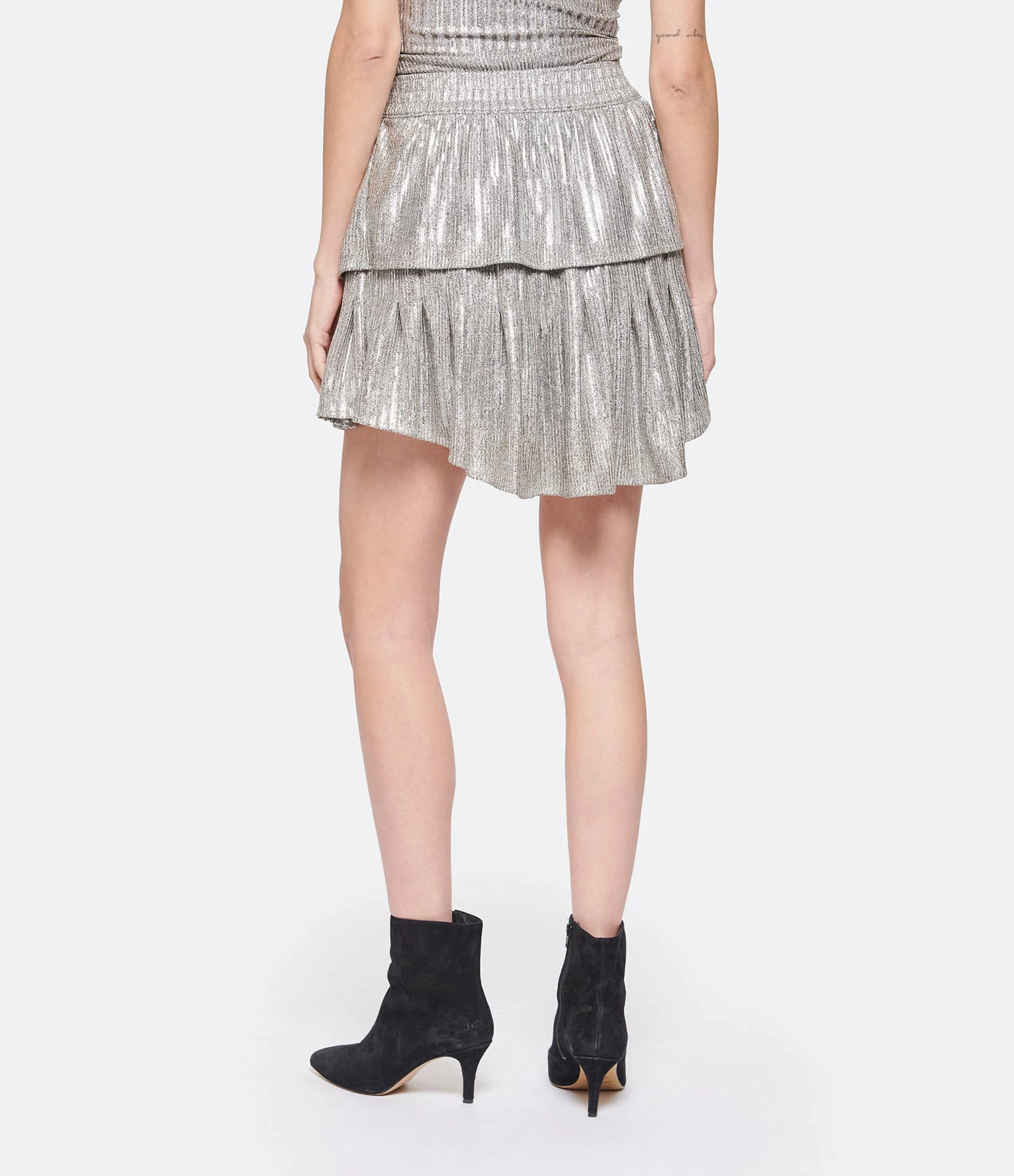 IRO Jupe Imama Lurex Argenté 6 IRO Jupe Imama Lurex Argenté – Image 4