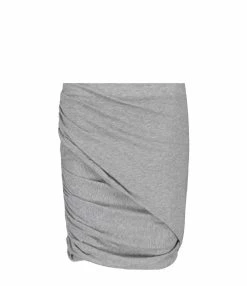 IRO Jupe Fosca Coton Gris Mélangé