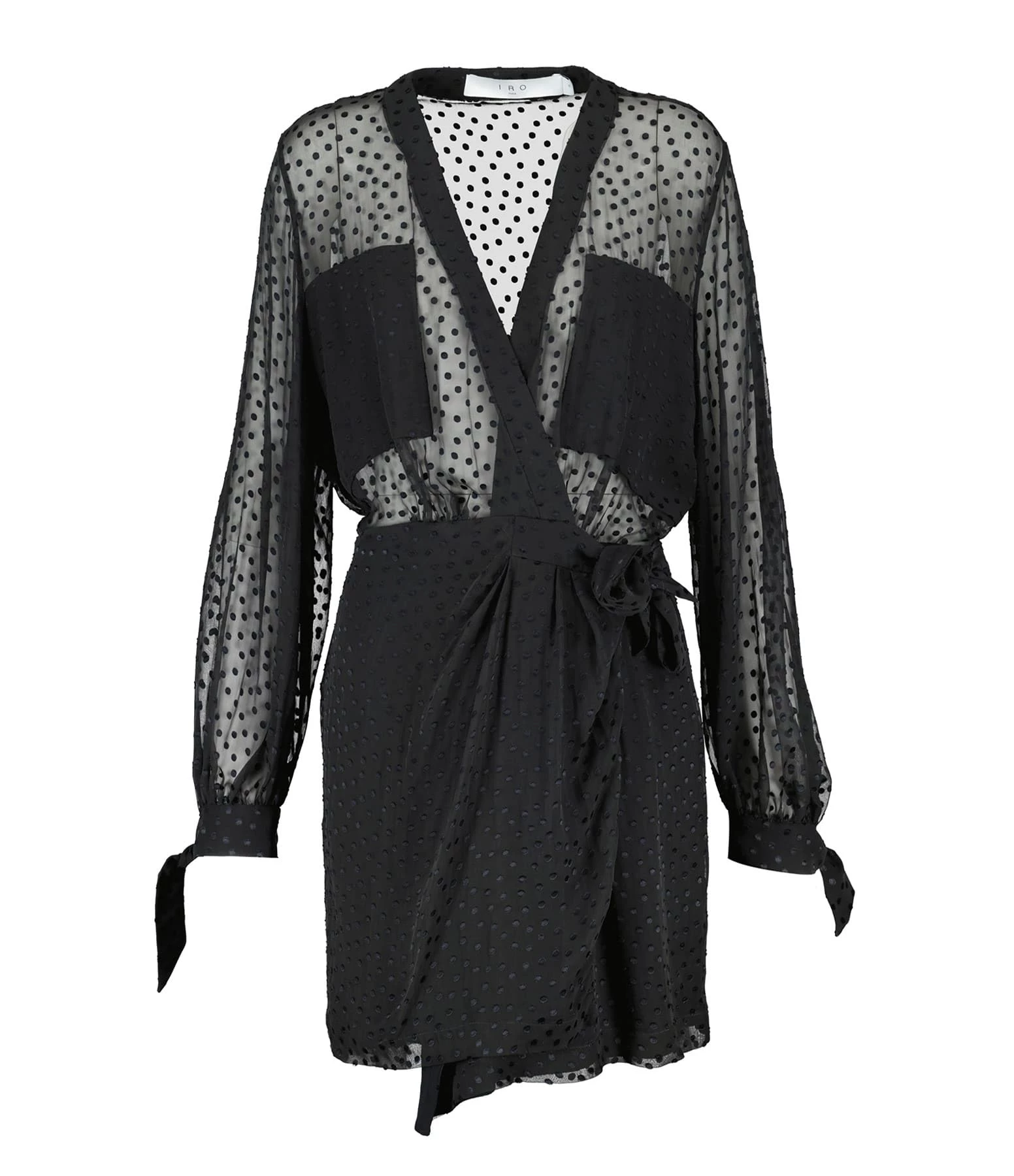 IRO Robe Ricarda Soie Noir