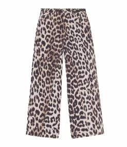 Ganni Jean Coton Organique Léopard