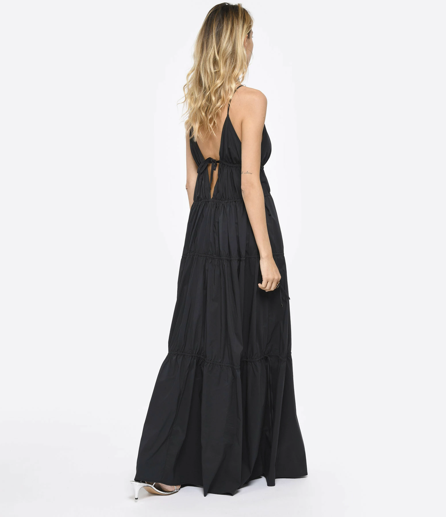 JONATHAN SIMKHAI Robe April Coton Noir – Image 3