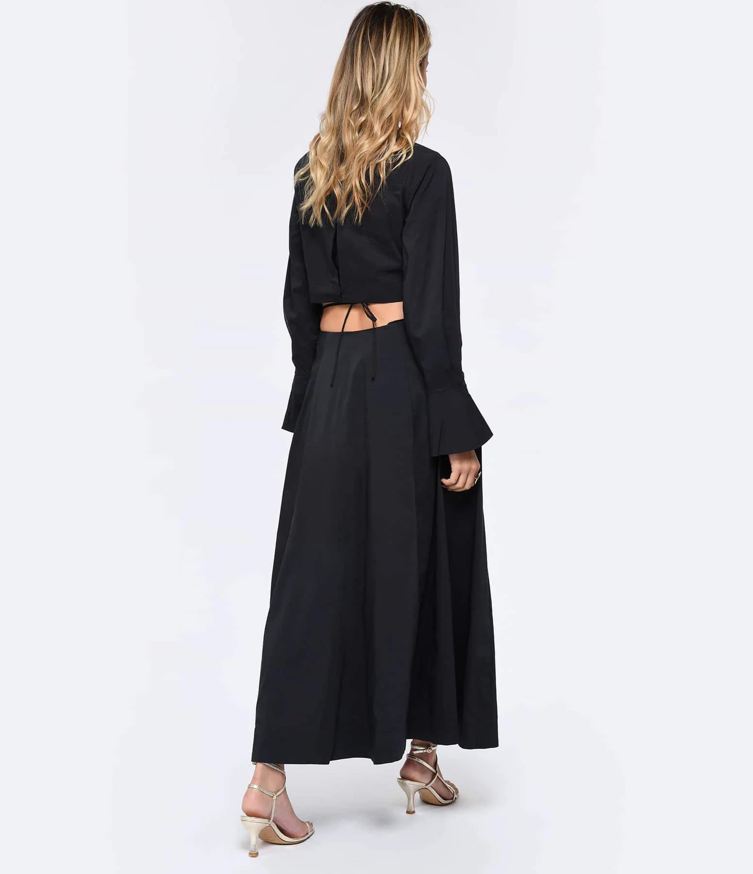 JONATHAN SIMKHAI Robe Alex Coton Noir – Image 3