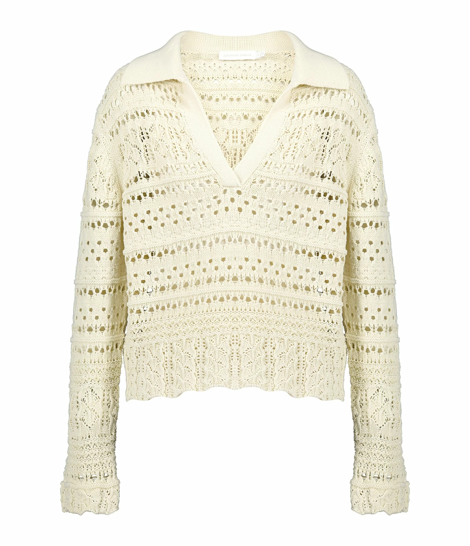 JONATHAN SIMKHAI Pull Polo Roxana Coton Crème 3 JONATHAN SIMKHAI Pull Polo Roxana Coton Crème