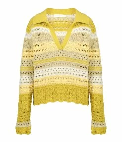 JONATHAN SIMKHAI Pull Polo Roxana Coton Jaune