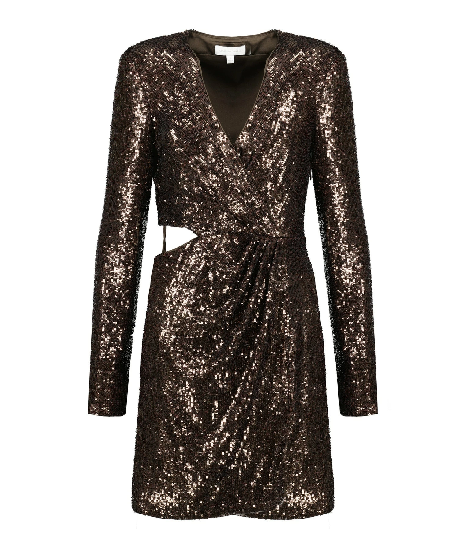 JONATHAN SIMKHAI Robe Blazer Conrad Sequins Sable 3 JONATHAN SIMKHAI Robe Blazer Conrad Sequins Sable