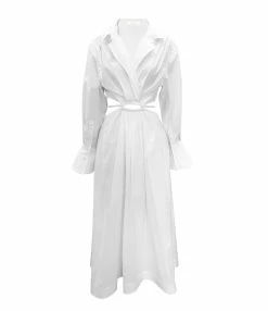 JONATHAN SIMKHAI Robe Alex Coton Blanc