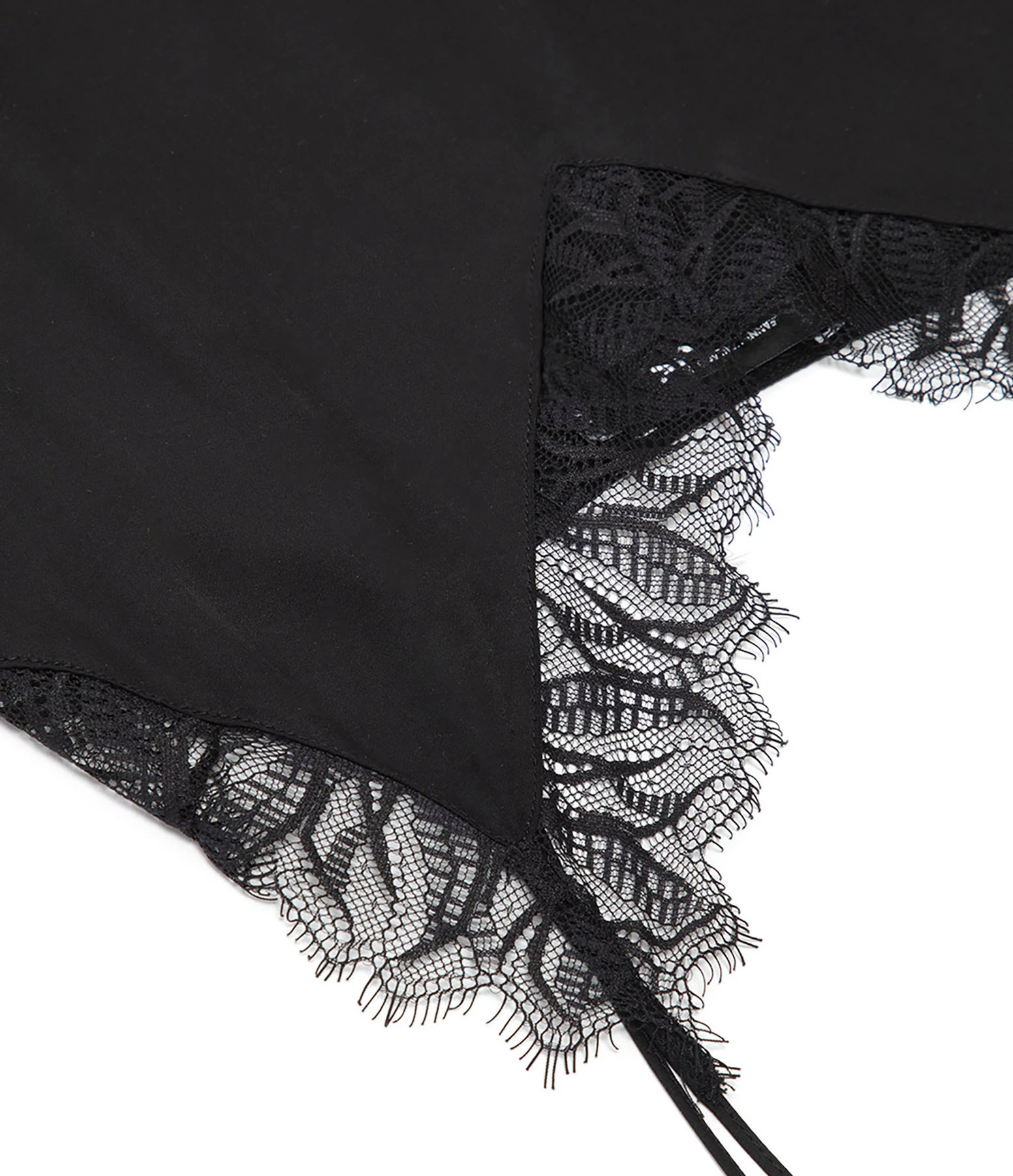 JEANNE VOULAND Caraco Carry Satin Dentelle Noir – Image 2