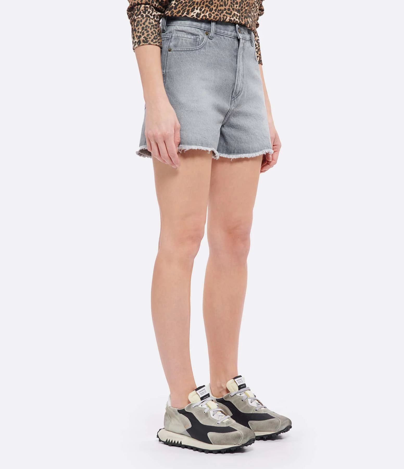 JEANNE VOULAND Short Heda Denim Gris Stone – Image 4