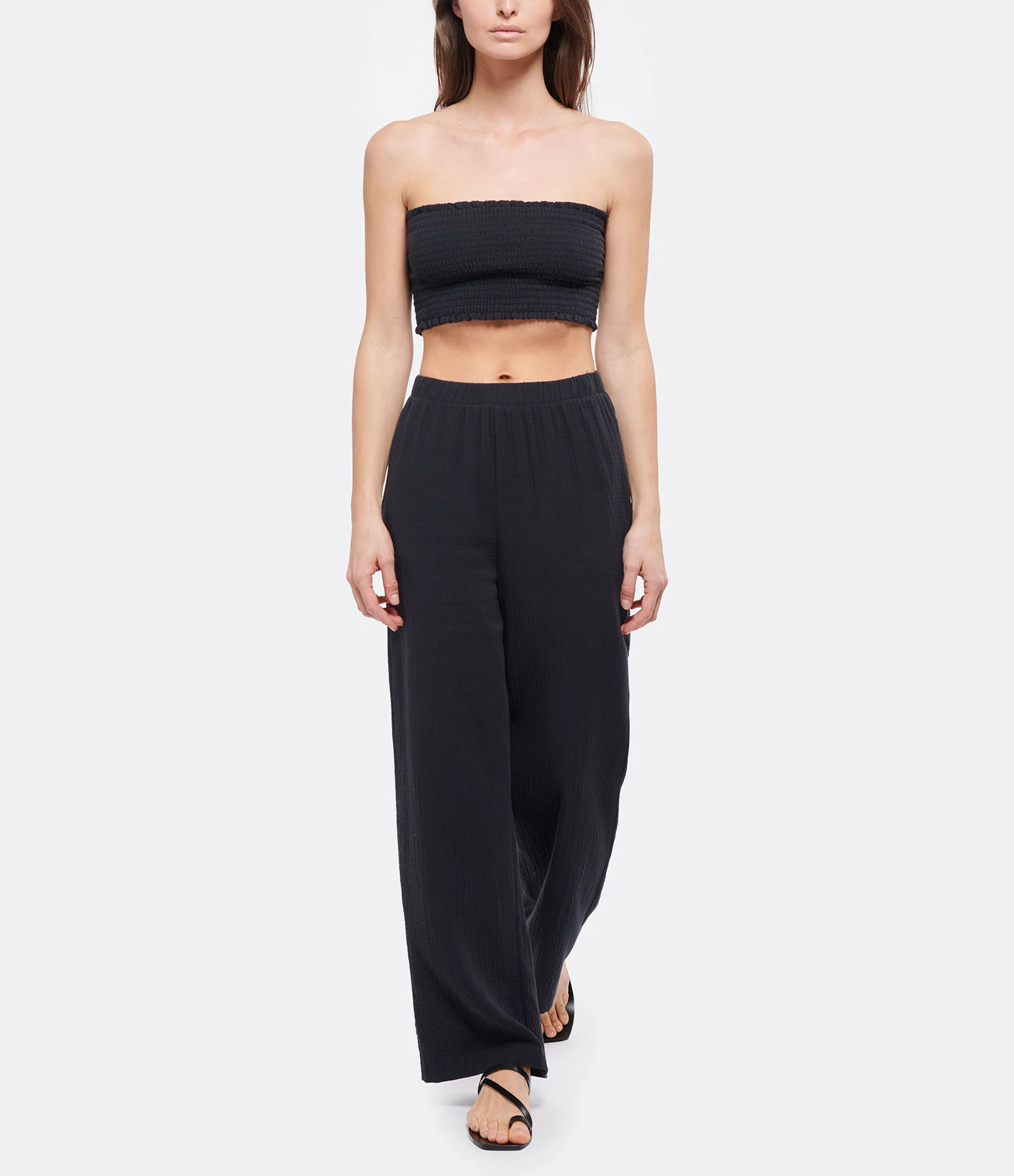 JEANNE VOULAND Pantalon Hory Gaze De Coton Noir – Image 6
