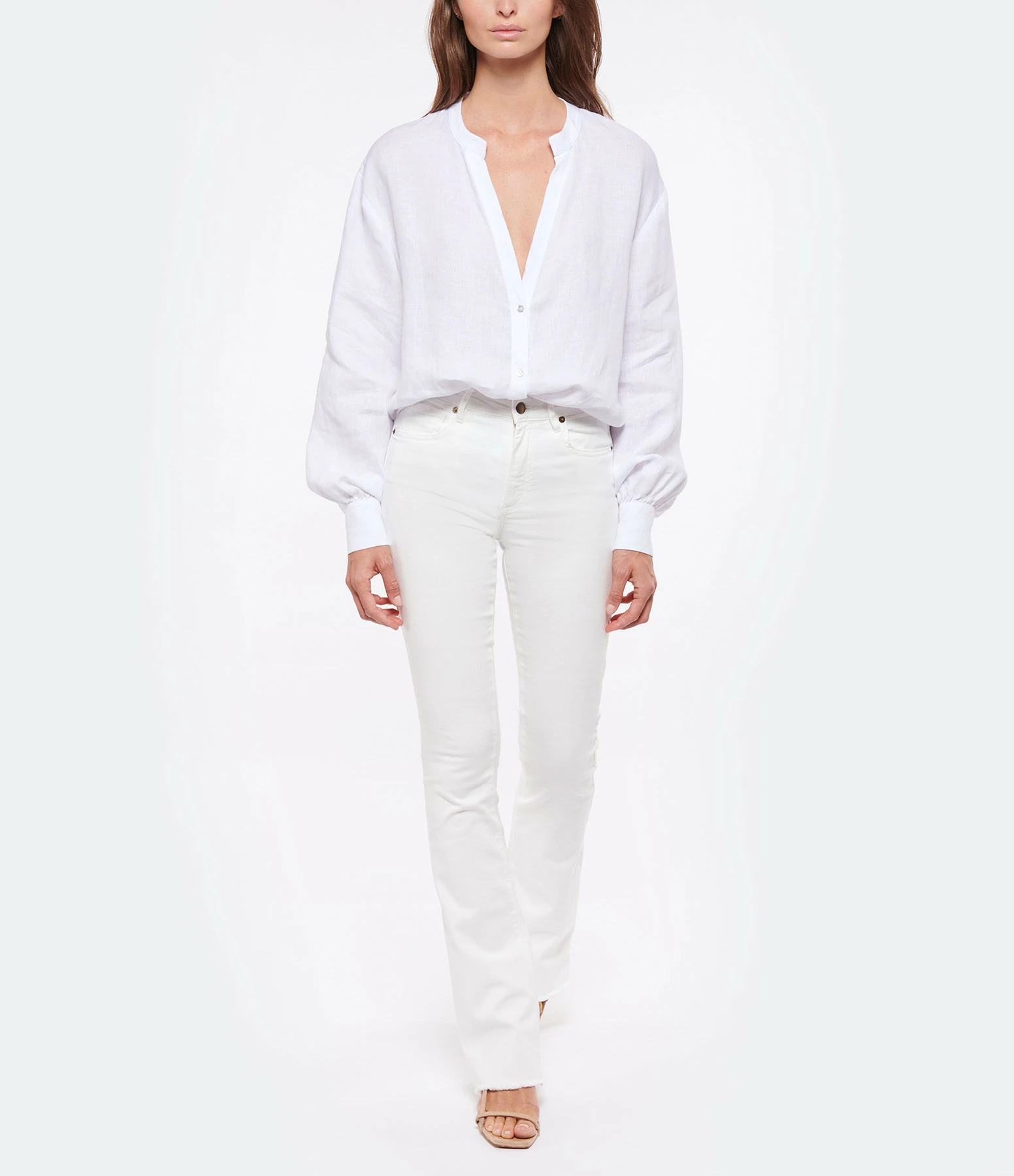 JEANNE VOULAND Jean Faden Flare Denim Écru – Image 6
