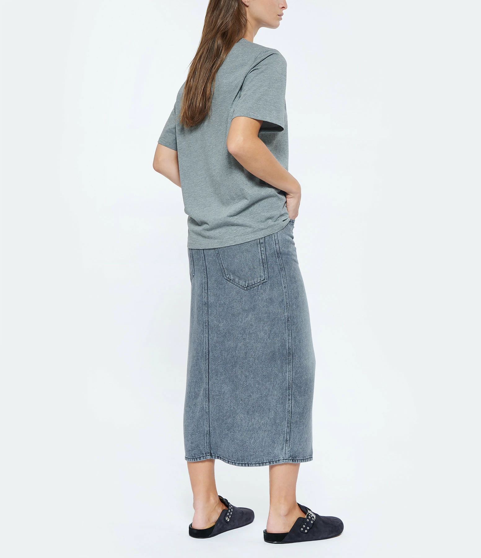 JEANNE VOULAND Tee-shirt Ben Love 1971 Coton Gris – Image 5