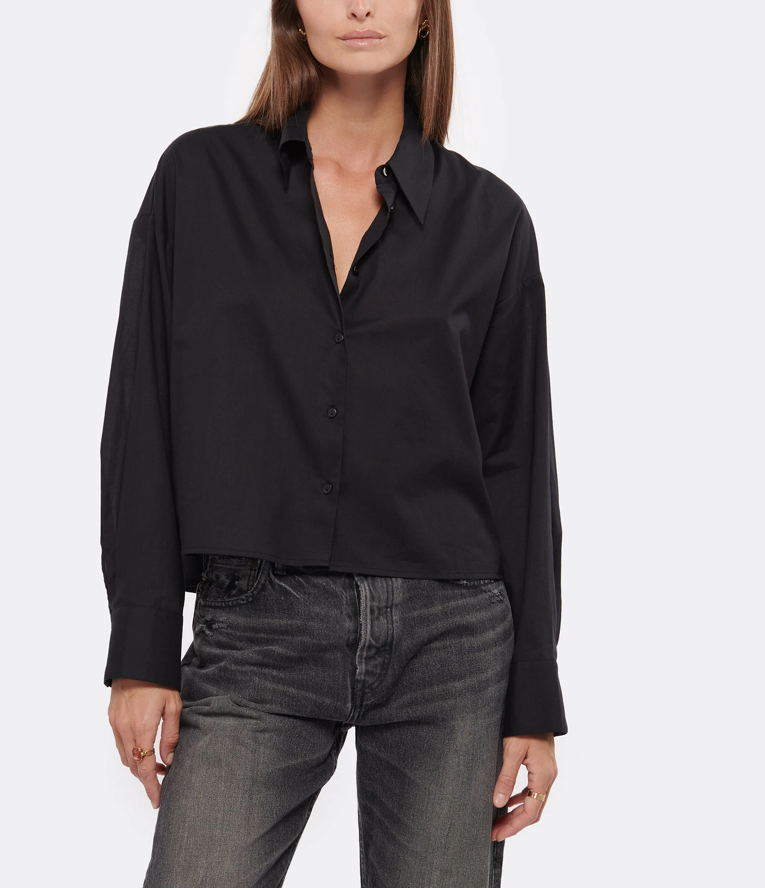 JEANNE VOULAND Chemise Ima Coton Noir – Image 3