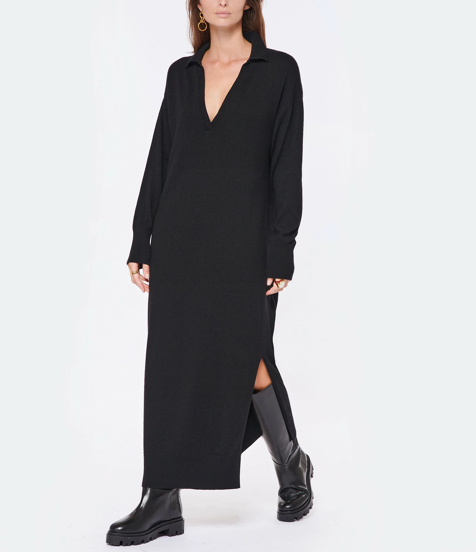 JEANNE VOULAND Robe Ina Laine Noir – Image 3