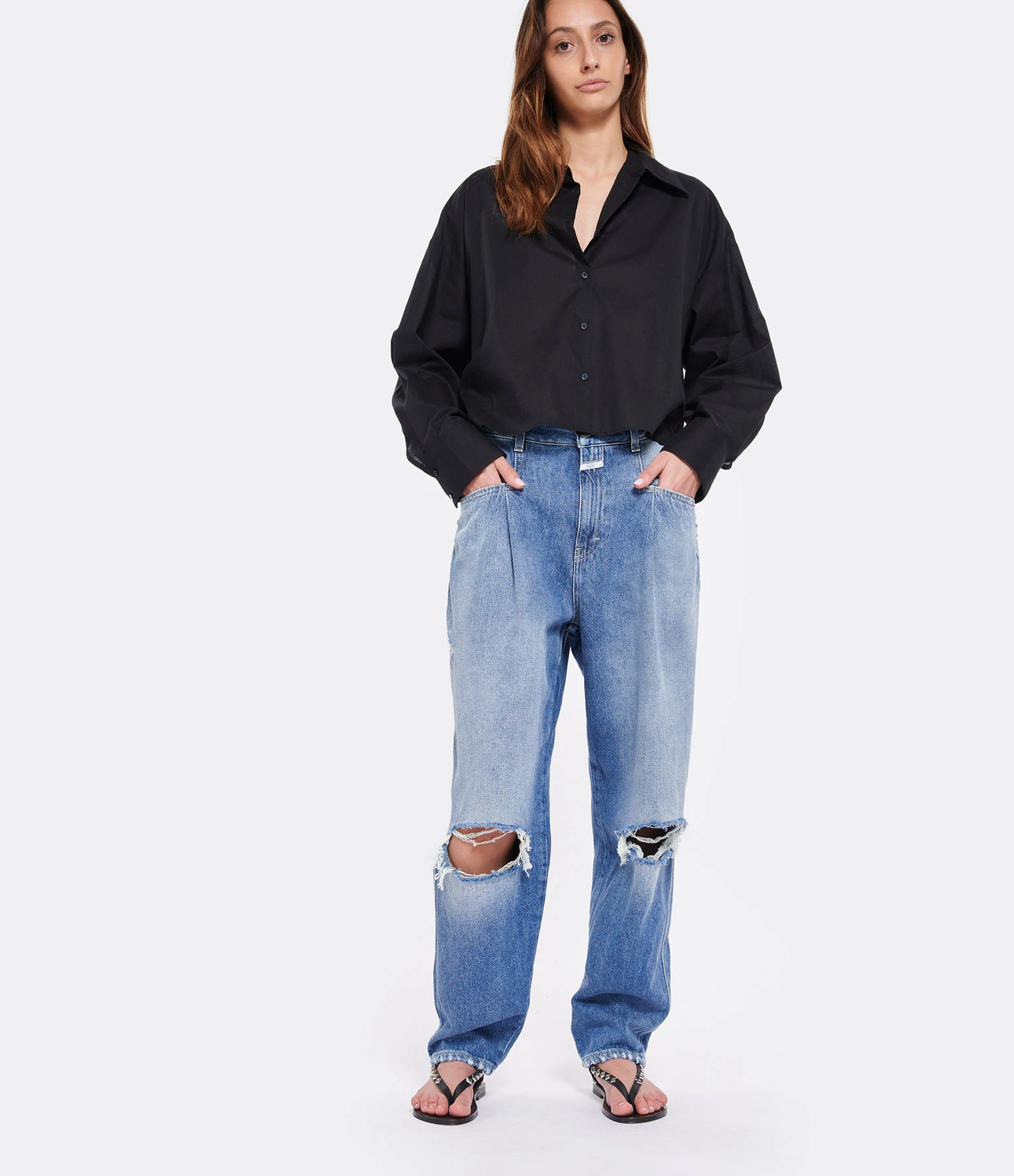 JEANNE VOULAND Chemise Ima Coton Noir – Image 6