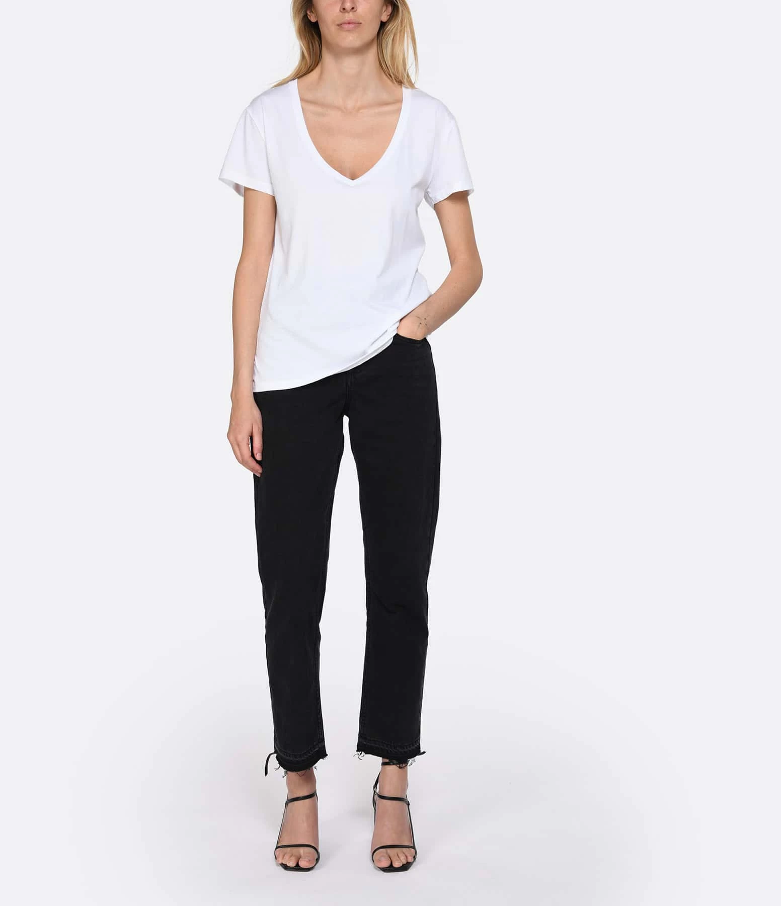 JEANNE VOULAND Tee-shirt Bobby V Coton Pima Blanc – Image 4