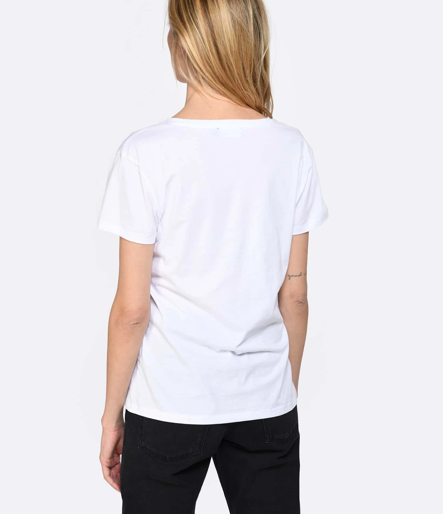 JEANNE VOULAND Tee-shirt Bobby V Coton Pima Blanc – Image 5