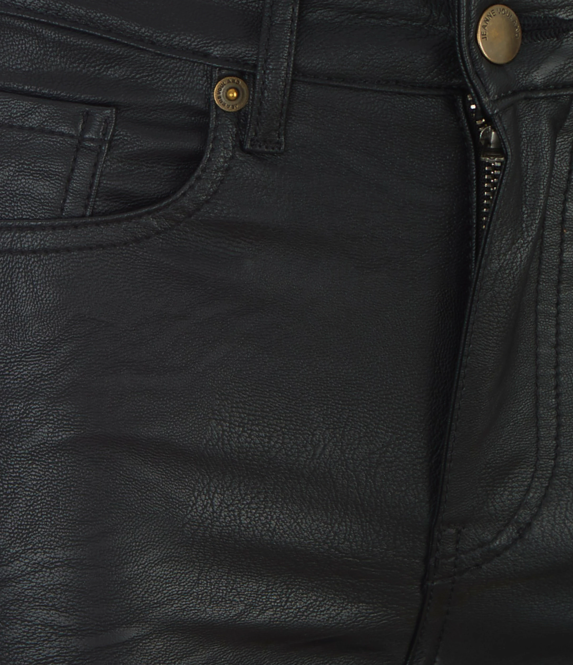 JEANNE VOULAND Pantalon Gabryel Cropped Flare Similicuir Noir – Image 2