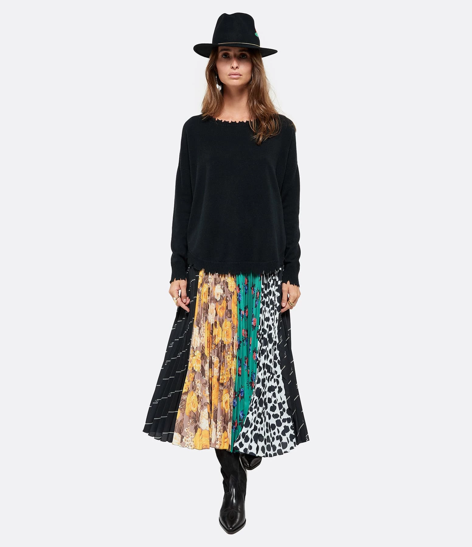 Kujten Pull Melah Col Rond Cachemire Noir – Image 5