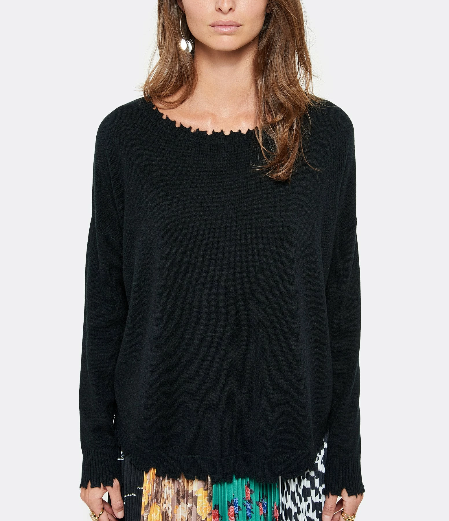 Kujten Pull Melah Col Rond Cachemire Noir – Image 3