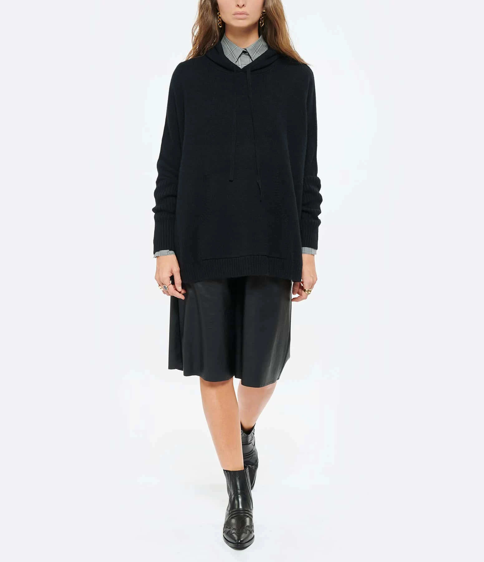 Kujten Sweatshirt Reena Oversize Cachemire Noir – Image 4