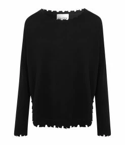 Kujten Pull Melah Col Rond Cachemire Noir