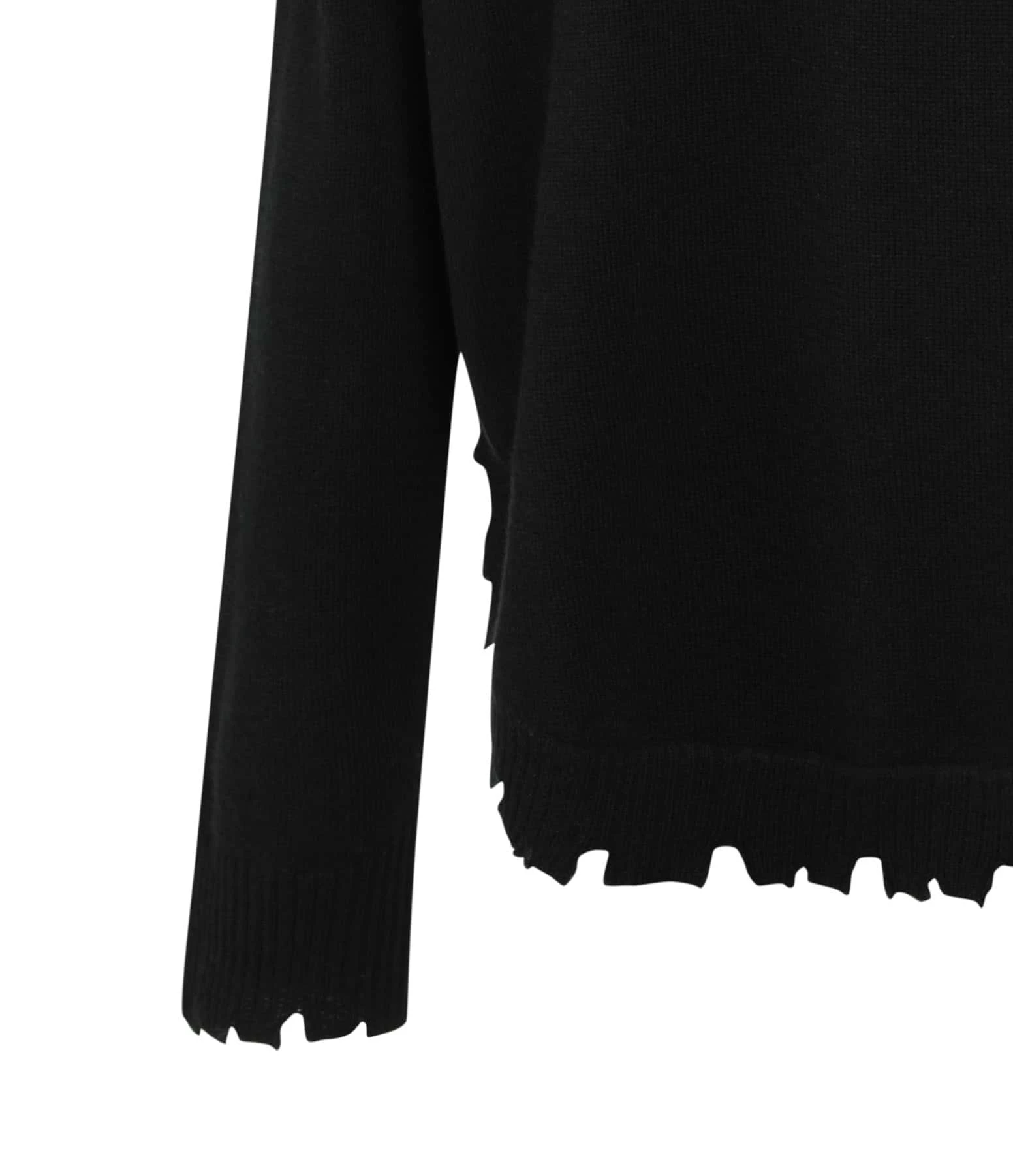 Kujten Pull Melah Col Rond Cachemire Noir – Image 2