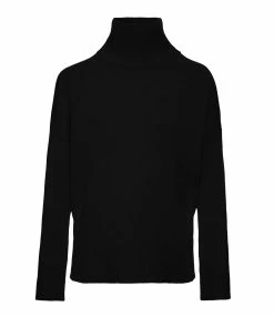 Kujten Pull Ulla Col Cheminé Oversize Cachemire Noir