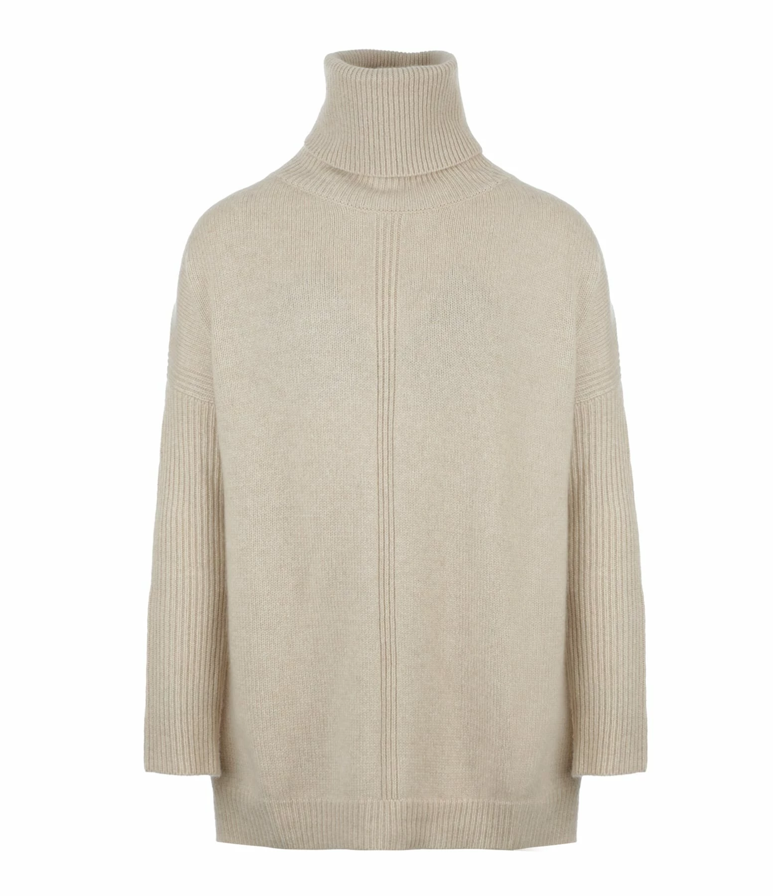 Kujten Pull Tali Col Roulé Cachemire Beige Organic