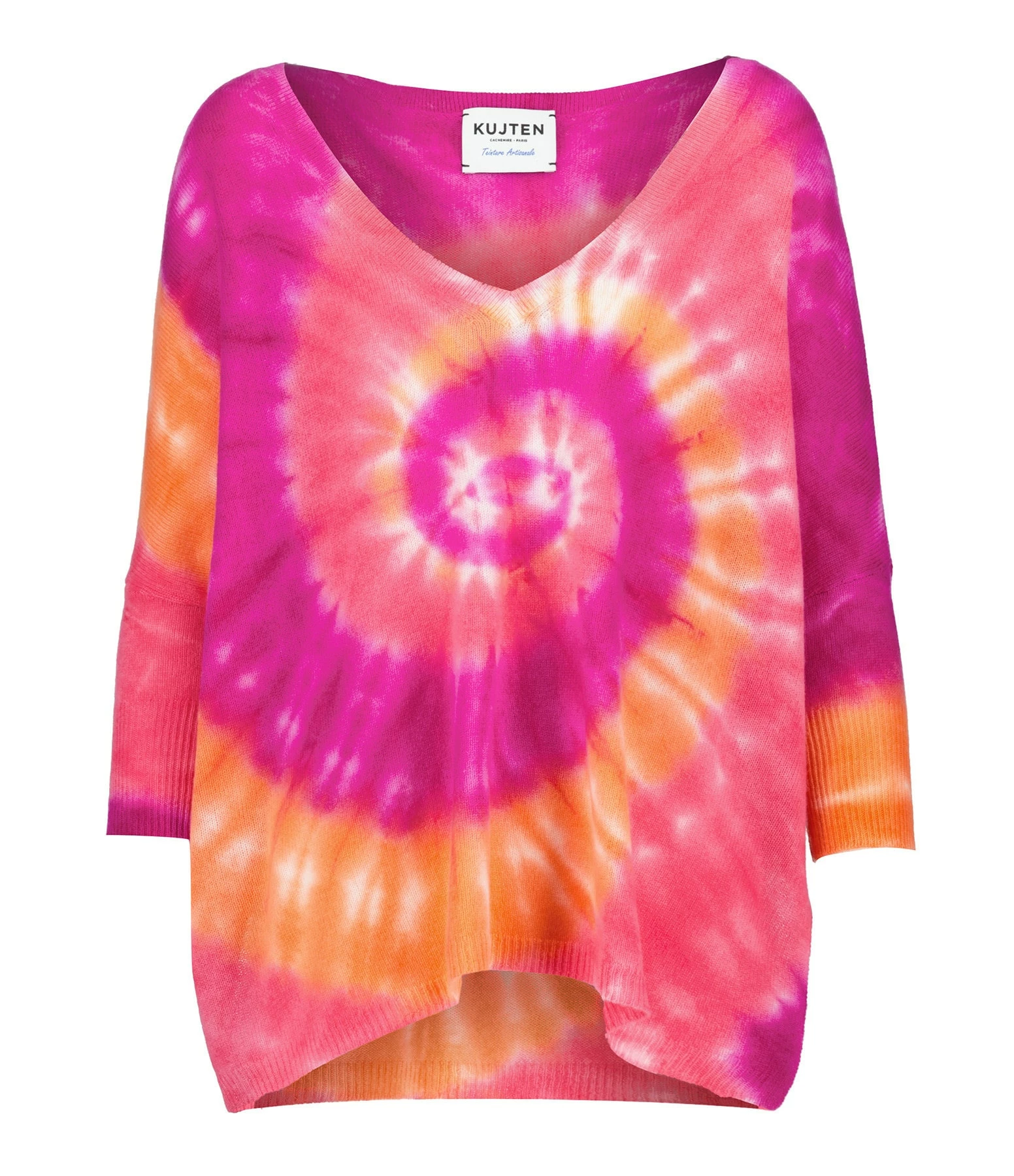 Kujten Pull Col V Oversize Minie Sunny Cachemire Rose Neo 3 Kujten Pull Col V Oversize Minie Sunny Cachemire Rose Neo