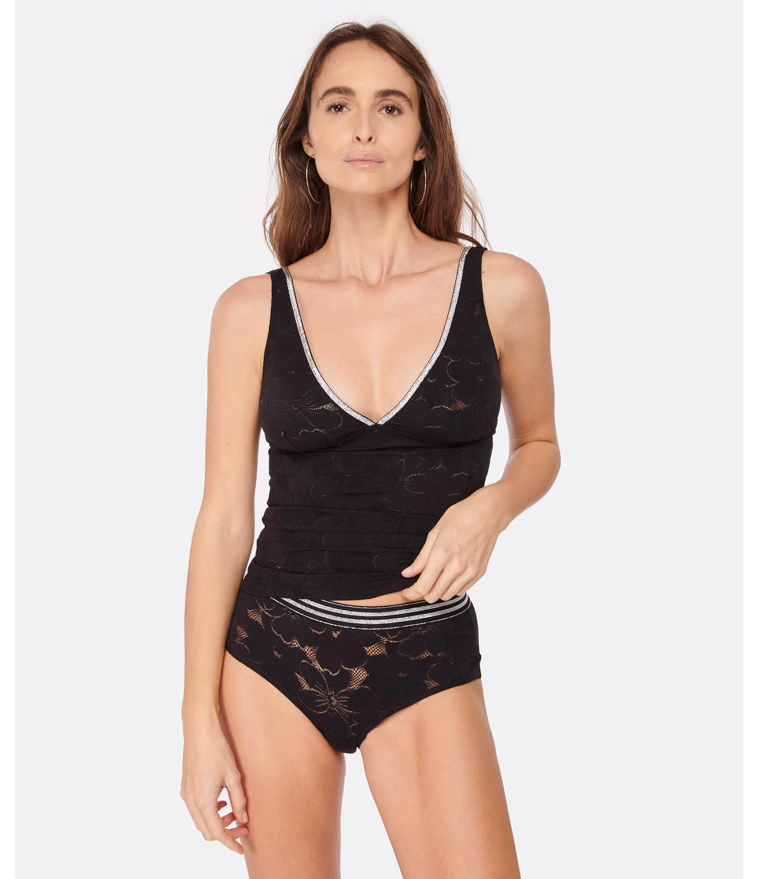 La Nouvelle Top John Dentelle Black Silver, Capsule Noël – Image 3