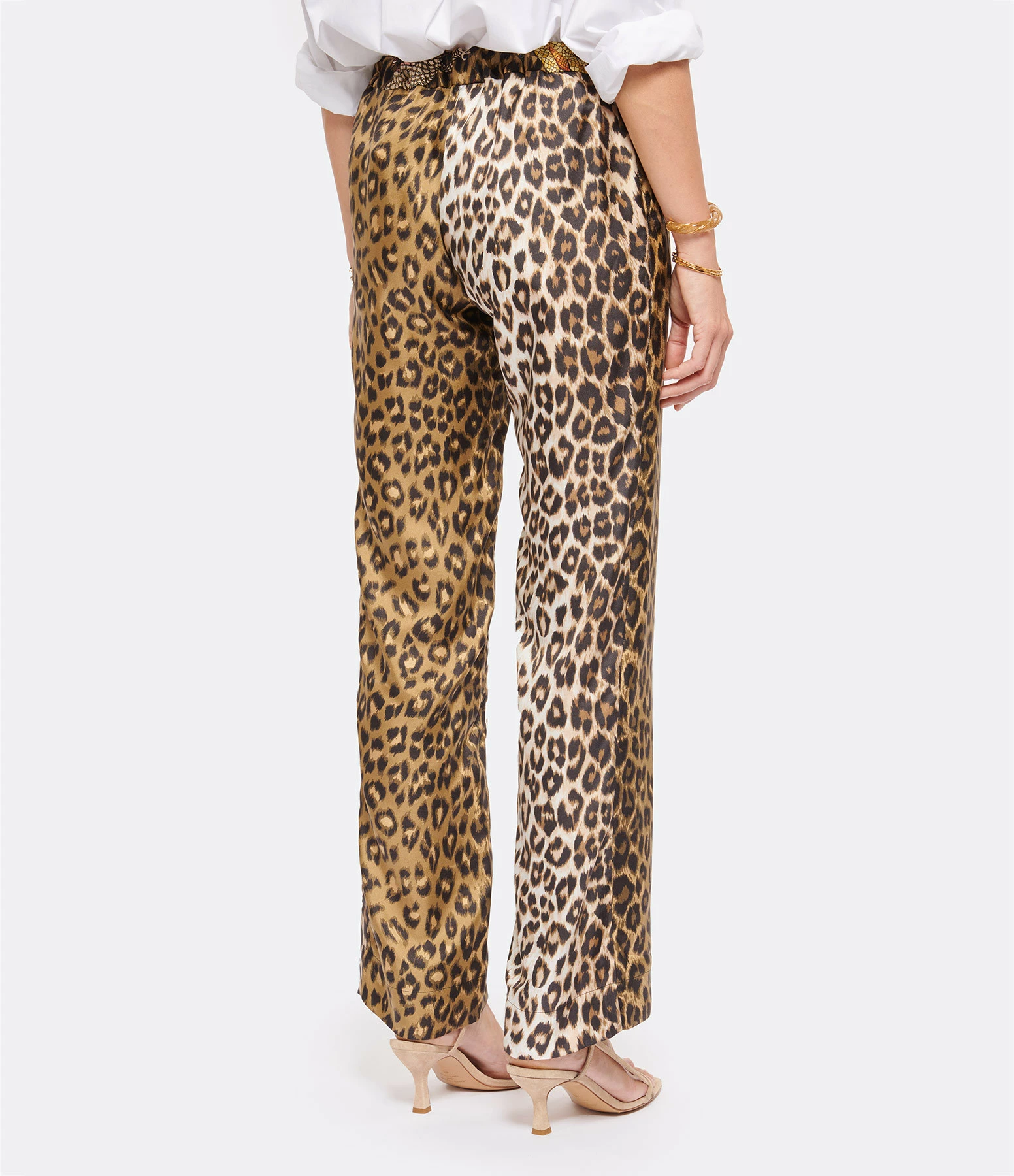 LA PRESTIC OUISTON Pantalon Lucky Soie Panthère Fauve – Image 5