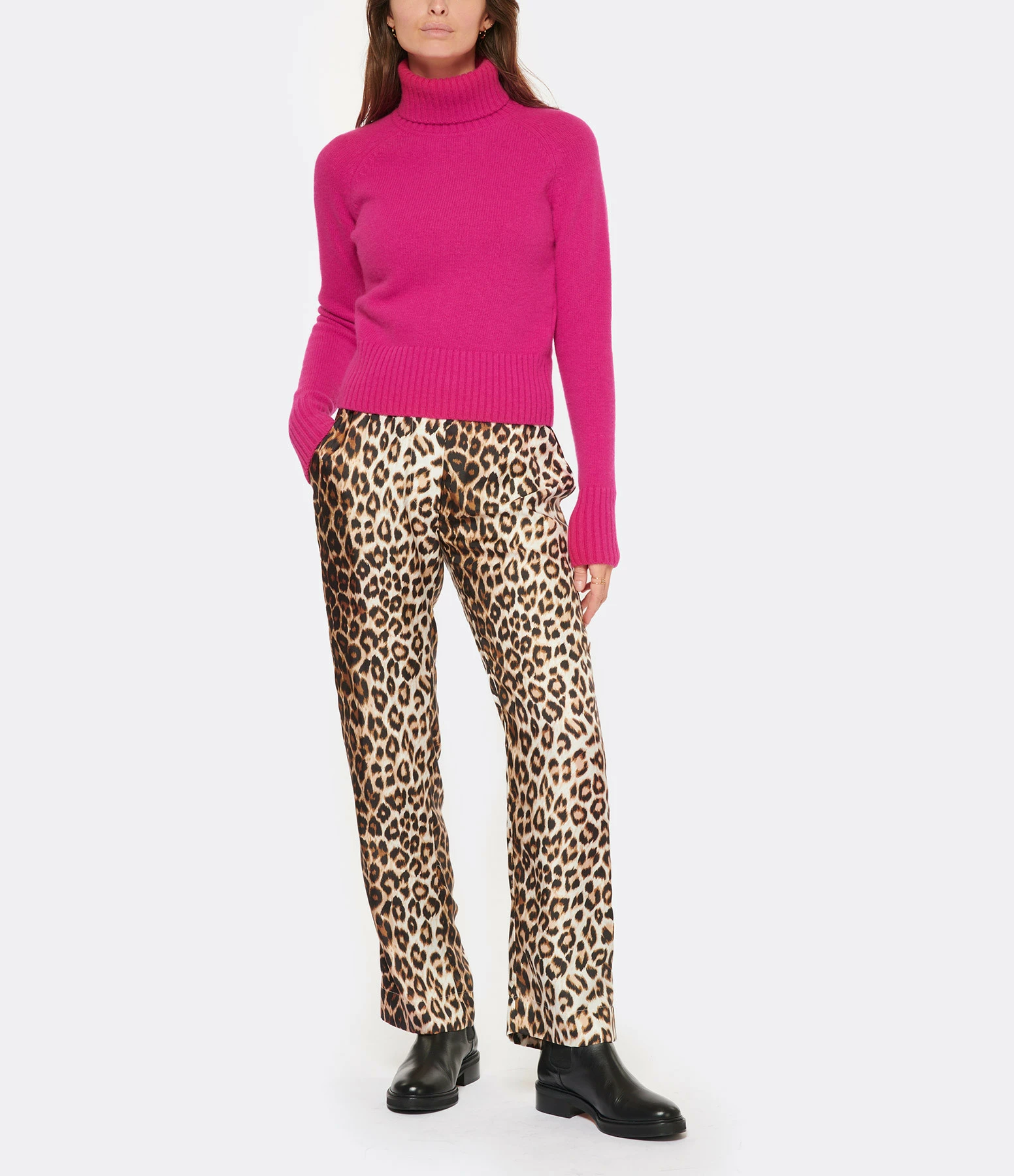 LA PRESTIC OUISTON Pantalon Lucky Soie Panthère Fauve – Image 6