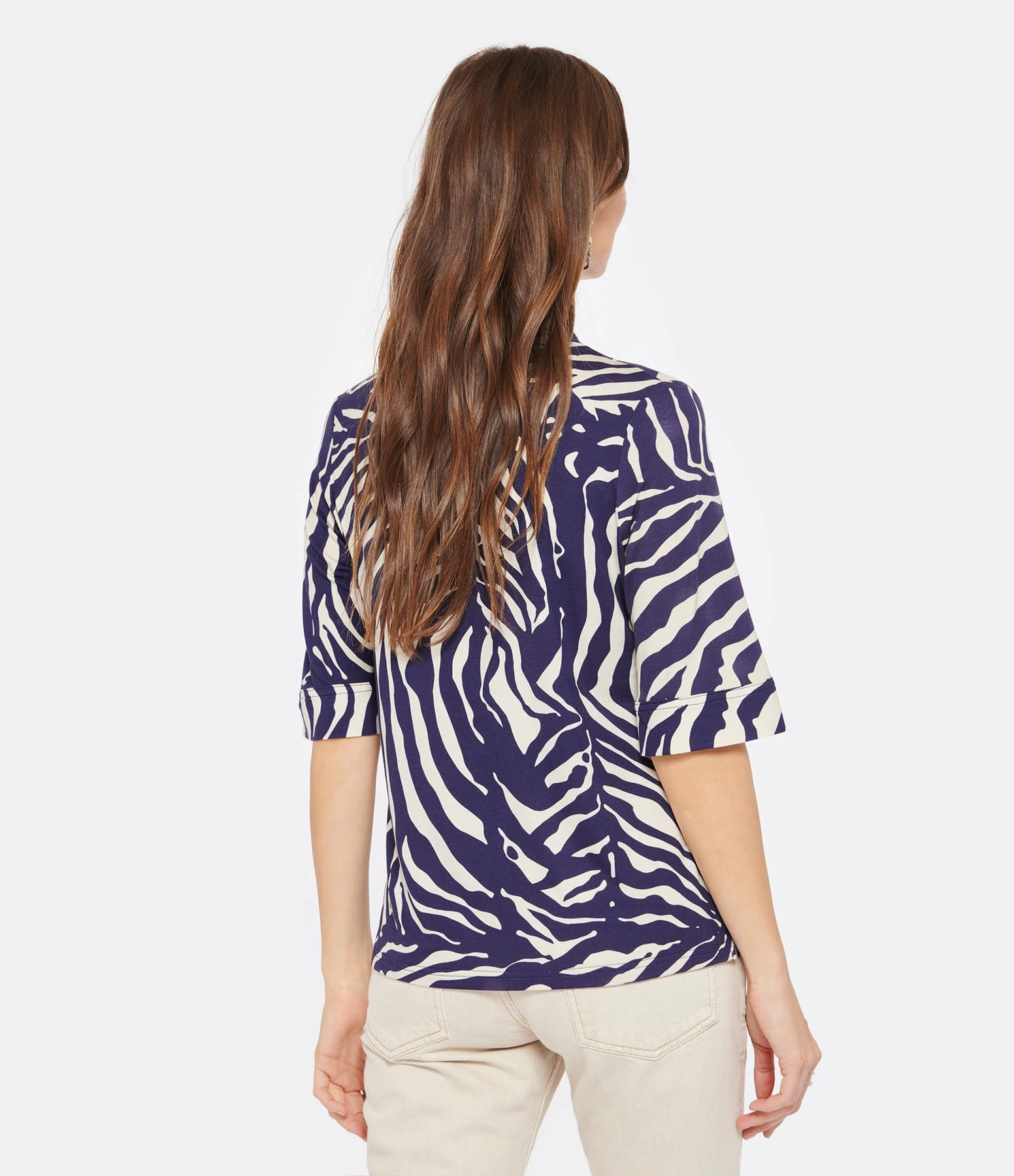 LA PRESTIC OUISTON Chemise Lauren Zèbre Marine – Image 5