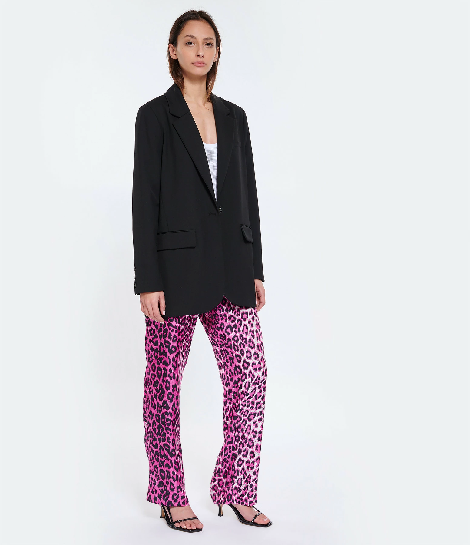 LA PRESTIC OUISTON Pantalon Lucky Soie Panthère Rose, Exclusivité Lulli – Image 3