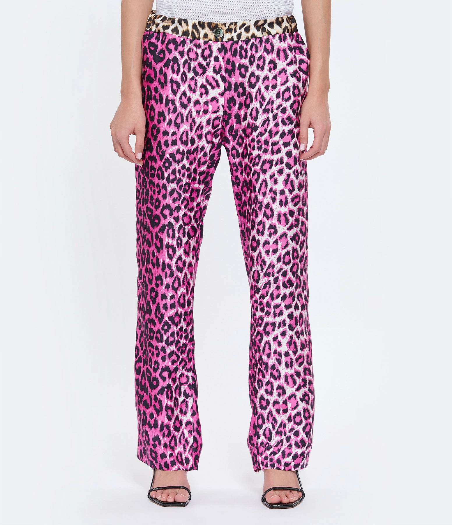 LA PRESTIC OUISTON Pantalon Lucky Soie Panthère Rose, Exclusivité Lulli – Image 4