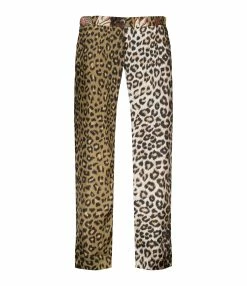 LA PRESTIC OUISTON Pantalon Lucky Soie Panthère Fauve