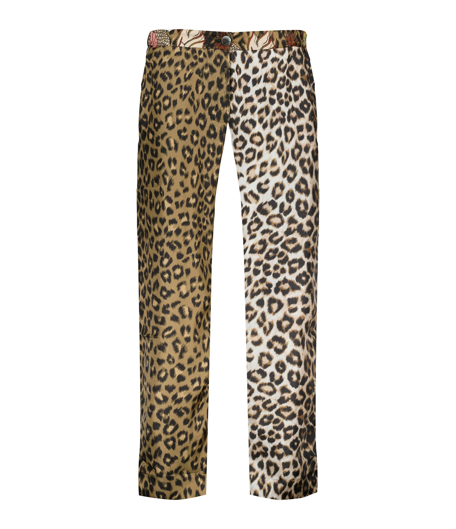 LA PRESTIC OUISTON Pantalon Lucky Soie Panthère Fauve