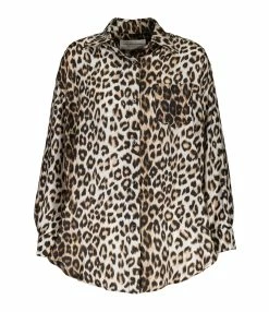 LA PRESTIC OUISTON Chemise Big Soie Panthère