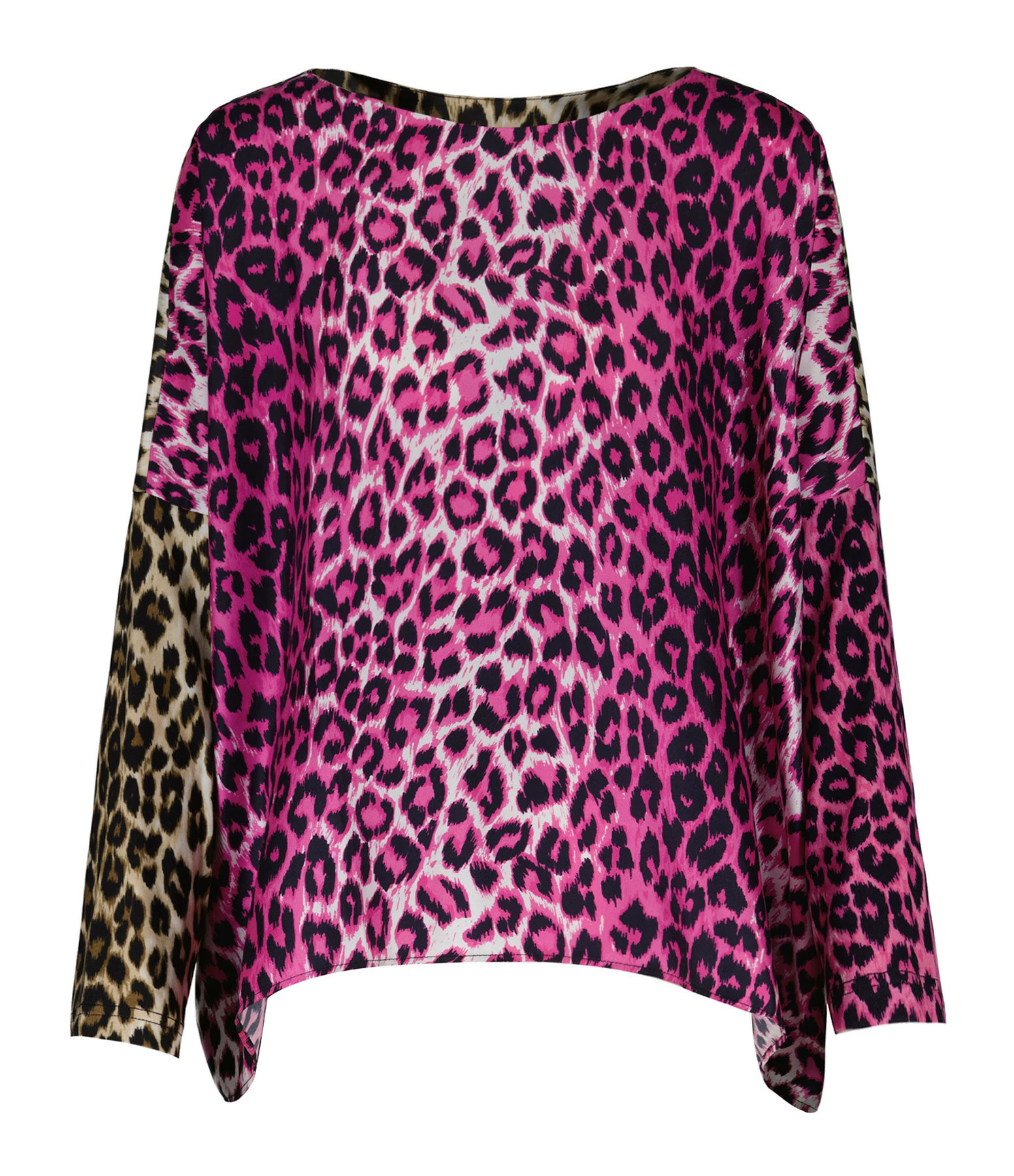 LA PRESTIC OUISTON Blouse Janine Soie Mix Panthère Rose, Exclusivité Lulli