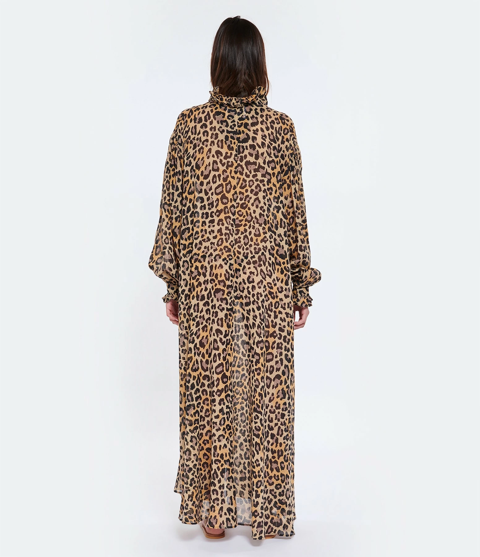 Laurence Bras Robe Longue Bow Léopard – Image 4