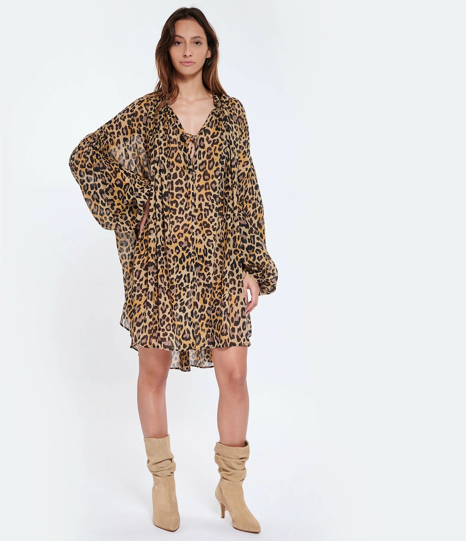 Laurence Bras Robe Courte Lamu Léopard – Image 3