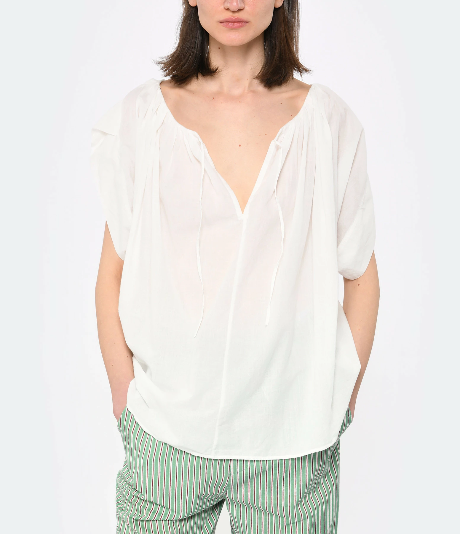 Laurence Bras Chemise Daffodil Coton Blanc 5 Laurence Bras Chemise Daffodil Coton Blanc – Image 3