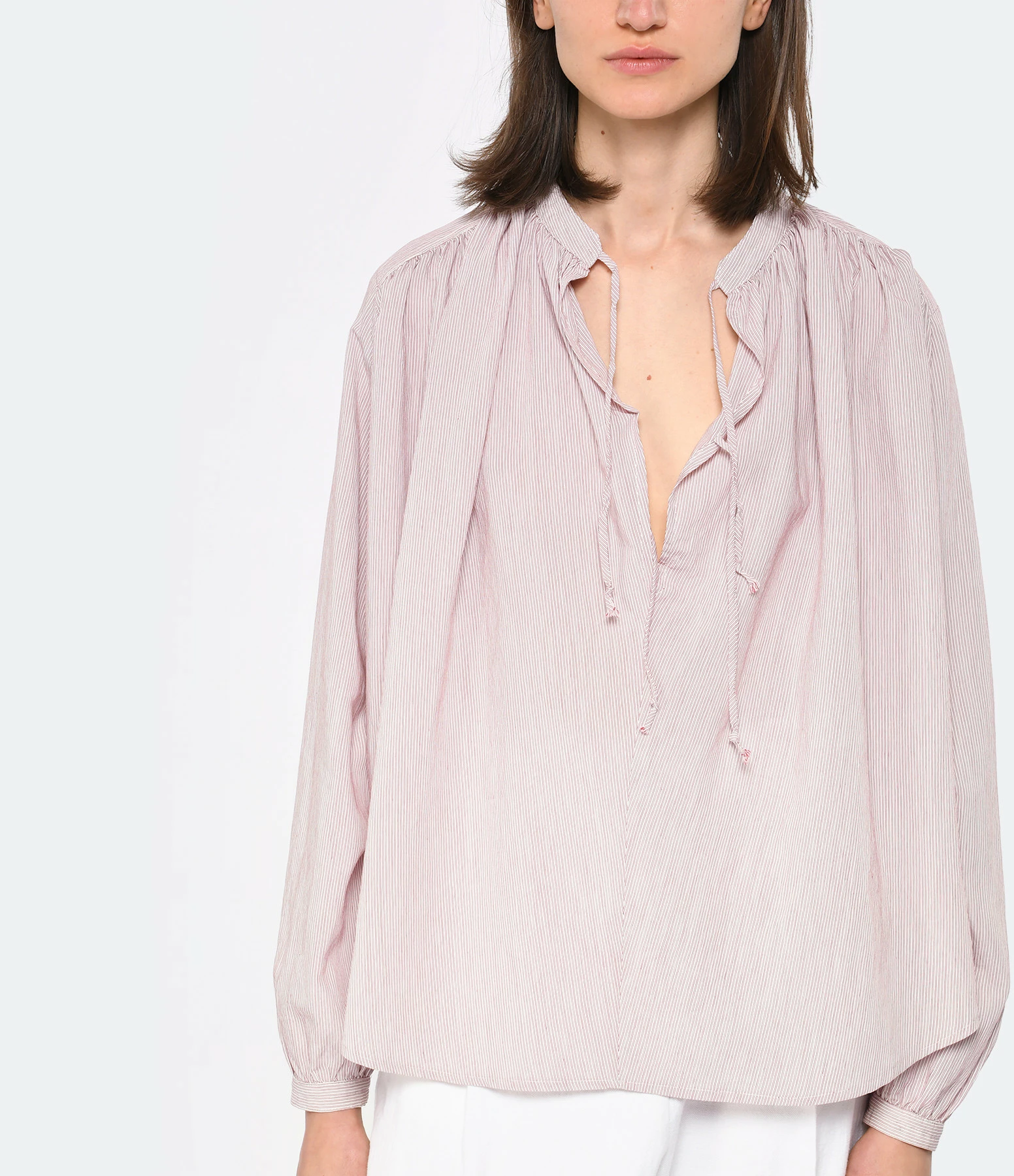 Laurence Bras Blouse New Cigar Rouge – Image 3