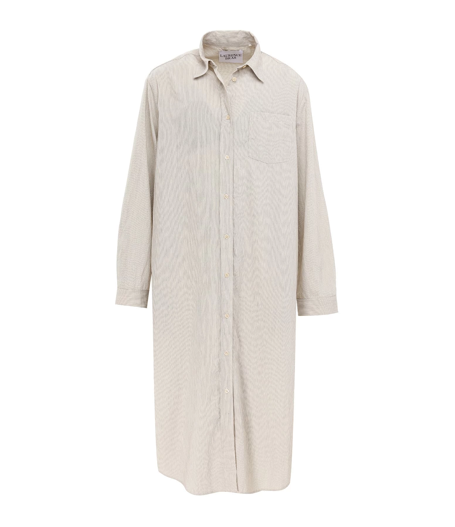 Laurence Bras Robe Chemise Giulia Rayure Bleu