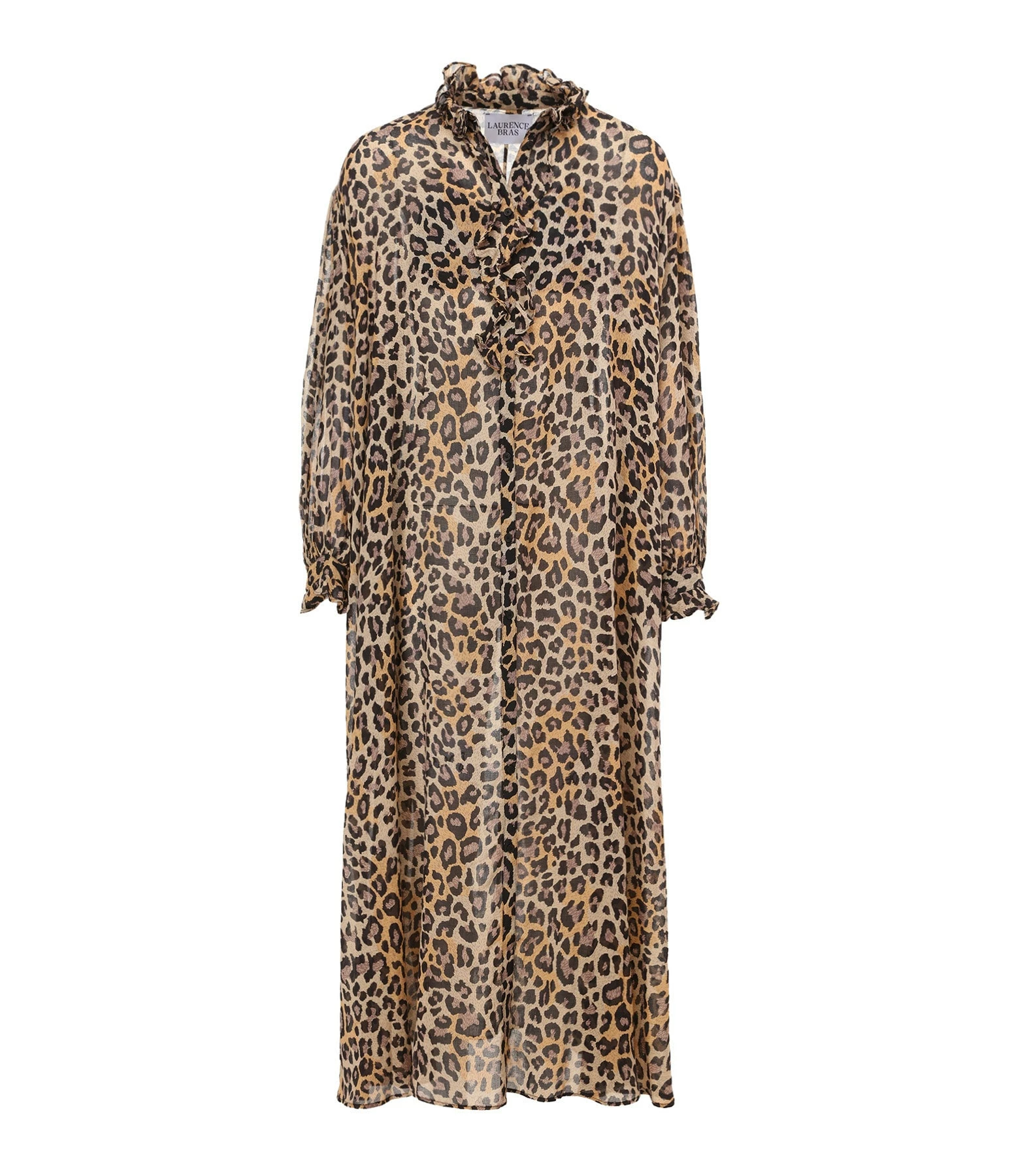 Laurence Bras Robe Longue Bow Léopard