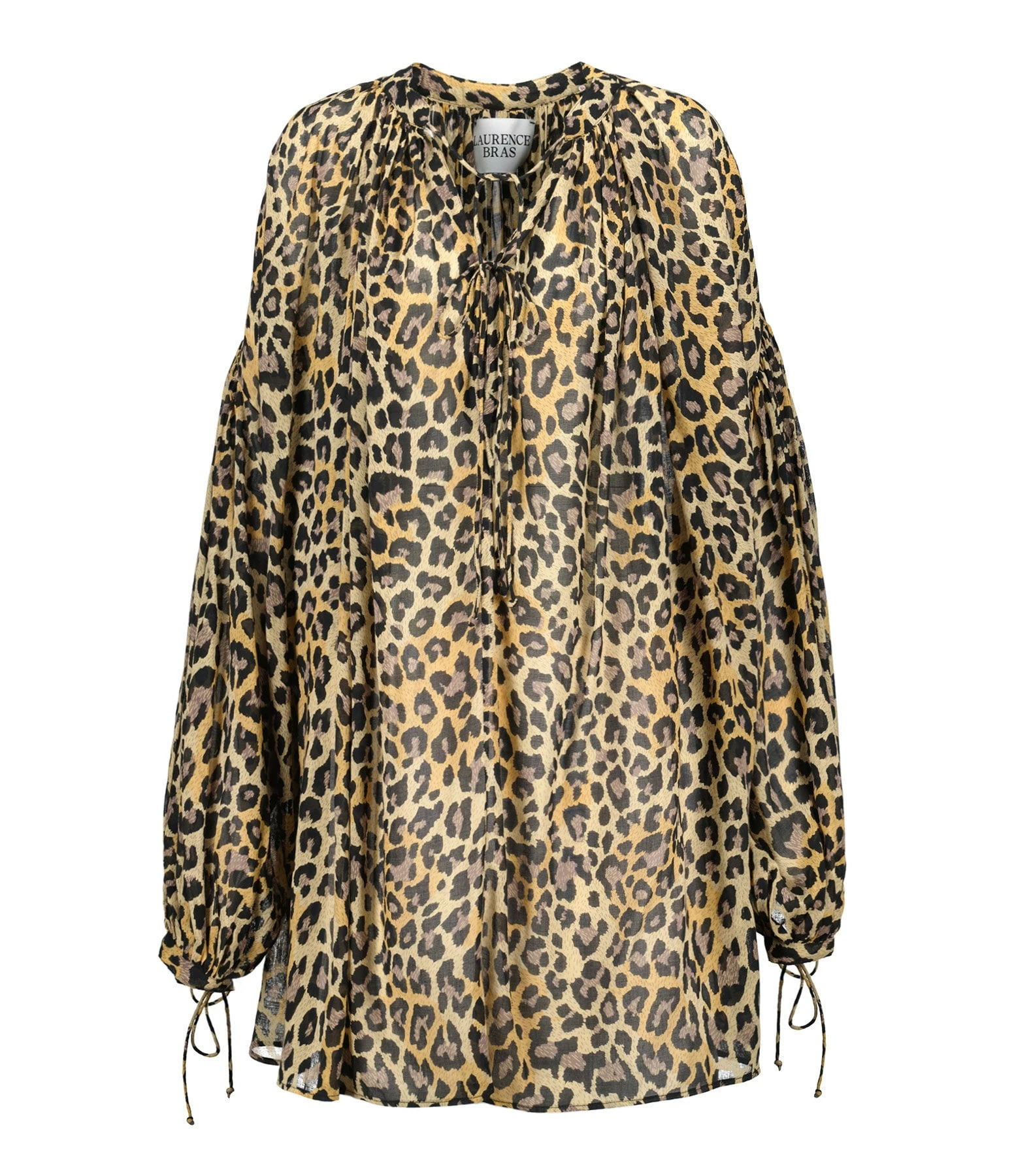 Laurence Bras Robe Courte Lamu Léopard